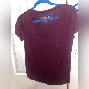 Aeropostale NWT maroon v neck tee